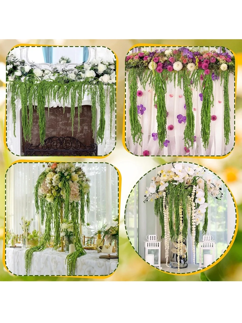 Trailing Amaranthus Faux Floral Spray - Green